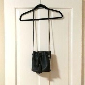 Synthetic leather bucket bag